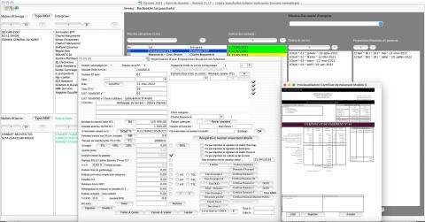 Capture du logiciel Gescant version 21.17 illustrant l’amélioration du certificat de paiement modèle 3 pour le suivi de chantier en maîtrise d’œuvre