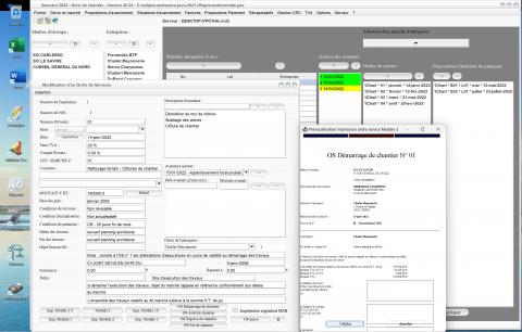 amélioration de 5 modèles d'ordres de service du logiciel de suivi de chantier Gescant Mac et PC v20.24