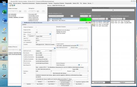 amélioration de la création des ordres de service du logiciel de suivi de chantier Gescant Mac et PC v20.12