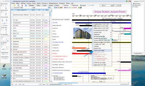 amélioration de la gestion des lots dans le logiciel de planning de chantier et d'architecture Mac et PC v18.05