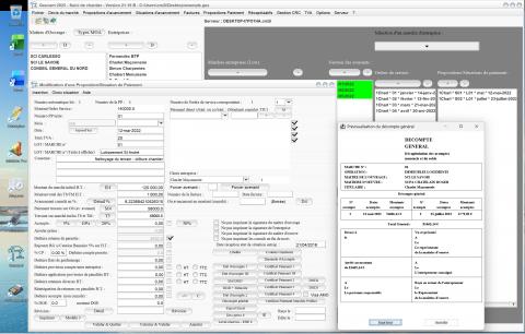 Amélioration du décompte général des acomptes par lots dans le logiciel de suivi de chantier Gescant (Mac et PC) version 21.16