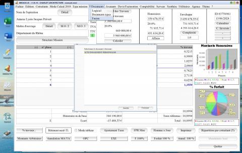 amélioration de la fusion des documents personnels du logiciel de gestion d'honoraires Architecte Médicis Mac et PC v26.19