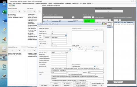 amélioration de la gestion des comptes prorata sur les ordres de service du logiciel de suivi de chantier Gescant mac et pc v20.18