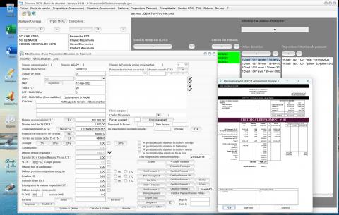 Amélioration de la gestion multi-TVA dans le certificat de paiement modèle 3 du logiciel de suivi de chantier Gescant (Mac et PC) version 21.11