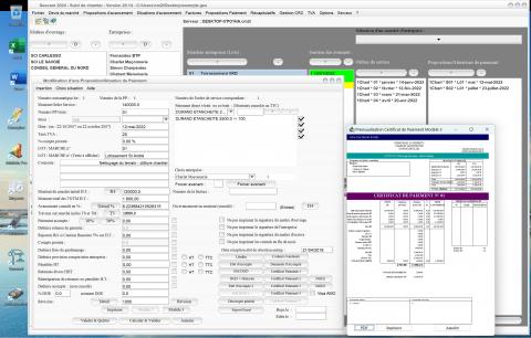 amélioration de la gestion des sous traitants du modèle 3 de certificat de paiement du logiciel de suivi de chantier Gescant Mac et PC v20.14