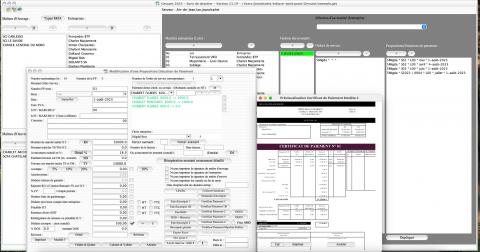 Capture d'écran de l'amélioration de la gestion des sous-traitants avec le modèle 2 de certificat de paiement dans le logiciel de suivi de chantier Gescant, version 2119, destiné aux architectes et professionnels de la maîtrise d'œuvre