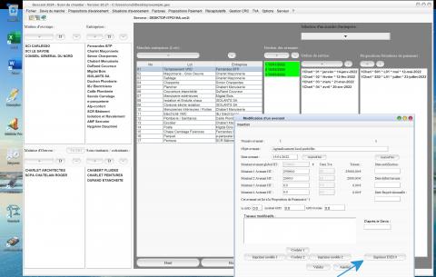 amélioration de la liaison avec le modèle d'avenant exe10 du logiciel de suivi de chantier Gescant Mac et PC v20.21