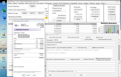 amélioration du modèle 10 de devis du logiciel de proposition d'honoraires Architectes Médicis Mac et PC v26.15