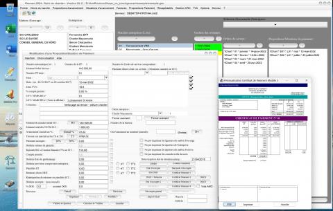 amélioration modèle 3 de certificat de paiement du logiciel de suivi de chantier Gescant mac et pc v20.17