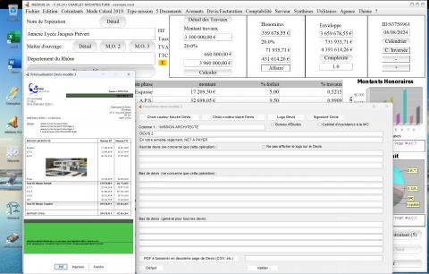 amélioration du modèle 3 de devis du logiciel de gestion d'honoraires Architecte Médicis Mac et PC v26.24