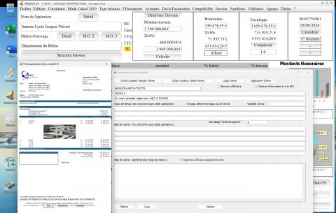 amélioration du modèle 9 de devis du logiciel de gestion d'honoraires Architecte Médicis Mac et PC v26.24