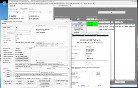 Amélioration du nouveau modèle d’ordre de service de démarrage des travaux dans le logiciel de suivi de chantier Gescant (Mac et PC) version 21.14