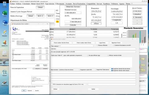 amélioration de la présentation du modèle 1 de devis du logiciel de gestion d'honoraires Architecte Médicis Mac et PC v26.25