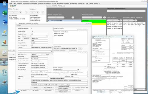 amélioration de la présentation du modèle 1 d'ordre de service du logiciel de suivi de chantier Gescant Mac et PC v20.14