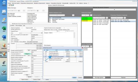 nouvelle gestion des avancements sur les tranches optionnelles du logiciel de suivi de chantier Gescant Mac et PC v19.10