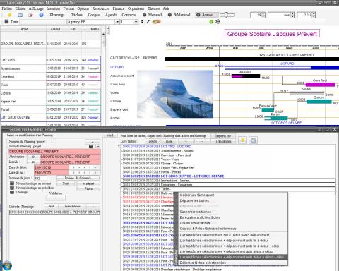 chainage début à début avec le logiciel de planning pro faberplan pour mac os x et pc windows