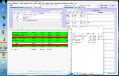 Export pdf des opérations/dossiers du logiciel de pointage des heures Séquora Mac et PC v18.06