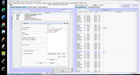 Amélioration de la gestion des opérations/clients dans le logiciel de suivi des temps passés Séquora 18.05