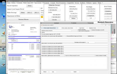 Gestion du pourcentage et du forfait dans le modèle 9 du devis du logiciel de proposition d’honoraires de maîtrise d’œuvre Médicis version 27.16