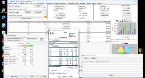 Nouveau modèle 14 de facture dans le logiciel de facturation des honoraires de Maîtrise d'Oeuvre Médicis Mac et PC v23.05