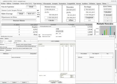 nouveau modèle 4 d'avoir dans la gestion des honoraires pour architecte et bureaux d'études v20.22