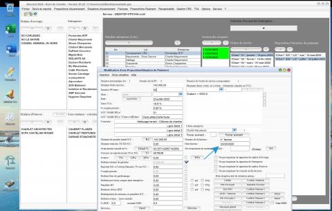 nouveau champ date de facture sur les situations du logiciel de suivi de chantier Gescant Mac et PC v20.22