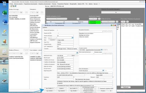 nouveau modèle 1 b d'ordre de service du logiciel de suivi de chantier Gescant Mac et PC v20.22