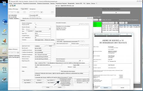 Nouveau modèle d’ordre de service de démarrage des travaux dans le logiciel de suivi de chantier Gescant (Mac et PC) version 21.13