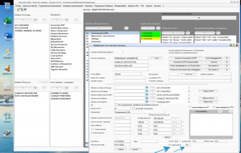 nouveau pourcentage de compte prorata des lots du logiciel de suivi de chantier Gescant Mac et PC v20.12