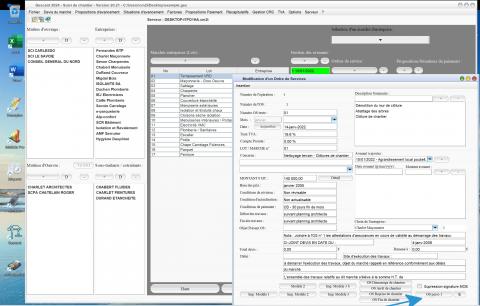 nouveaux champs de l'ordre de service personnel du logiciel de suivi de chantier Gescant Mac et PC v20.21