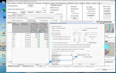 nouvelle gestion des intérêts moratoires dans les avancements du logiciel de facturation d'honoraires de maîtrise d'oeuvre Médicis Mac et PC v26.31
