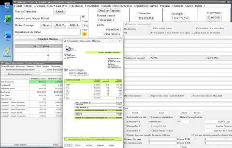 Capture d'écran de la fonctionnalité de nouvelle gestion textes par defaut facturation d honoraires maitrise d oeuvre medicis jpg.html dans le logiciel de maîtrise d'œuvre pour Mac et PC, version v2717, destiné aux architectes et professionnels de la maîtrise d'œuvre