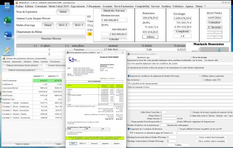 nouvelle numérotation automatique du modèle 4 de facture du logiciel de facturation des honoraires de maîtrise d'oeuvre Médicis Mac et PC v26.14