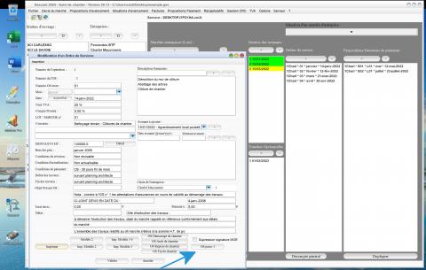 nouvelle possibilité d'ajout d'ordre de service personnel dans le logiciel de suivi de chantier Gescant Mac et PC v20.13