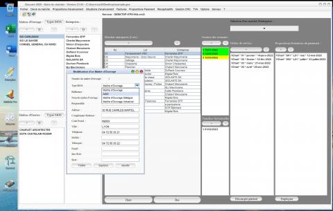 nouvelle possibilité de définition d'un type de MOA pour chaque MOA dans le logiciel de suivi de chantier Gescant Mac et PC v21.05