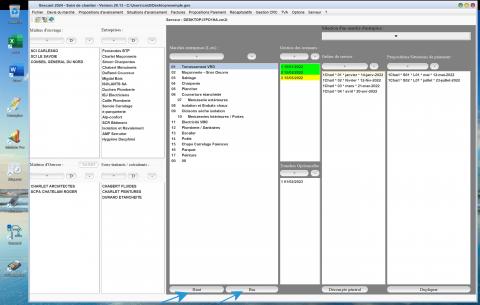 nouvelle possibilité de monter et descendre un lot du logiciel de suivi de chantier Gescant Mac et PC v20.13