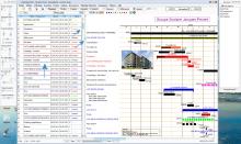 synchronisation des scrolls de planning graphique et table de saisie du logiciel de planning de chantier Faberplan Mac et PC v18.02